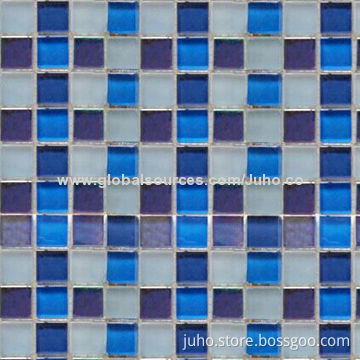 4mm Thickness Glass Mosaic, Easy to Install, Available in Many Designs